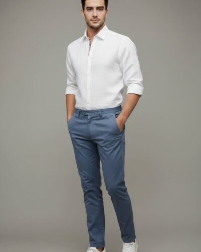 mazhka byala riza len pamuk slim fit 1 mazhka byala riza len pamuk slim fit 1