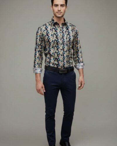 mazhka riza sharena pamuk likra slim fit mazhka riza sharena pamuk likra slim fit